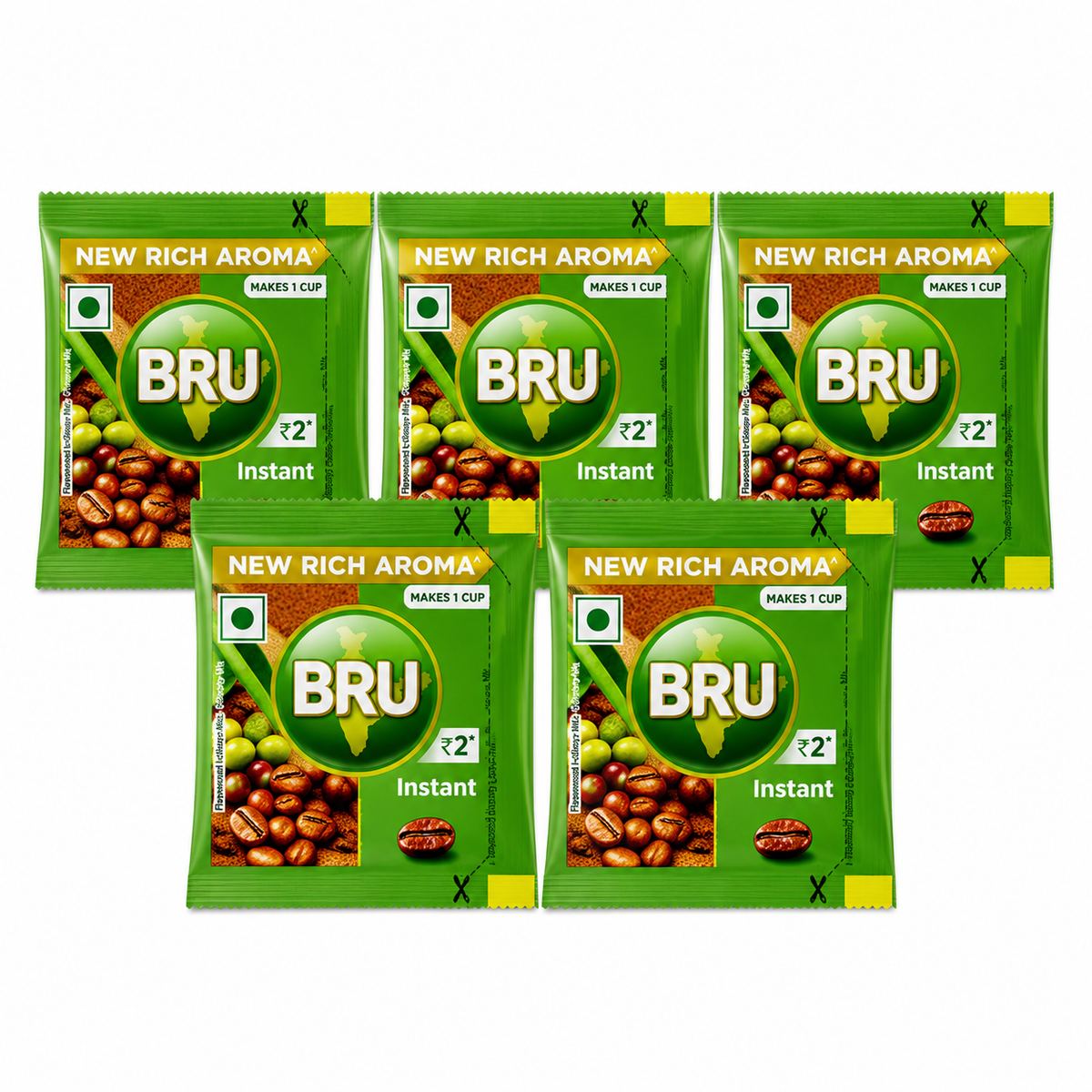 BRU Instant Coffee Sachet – Pack of 5