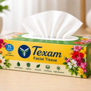 TEXAM Facial Tissue – 150 Sheets (75 Pulls)