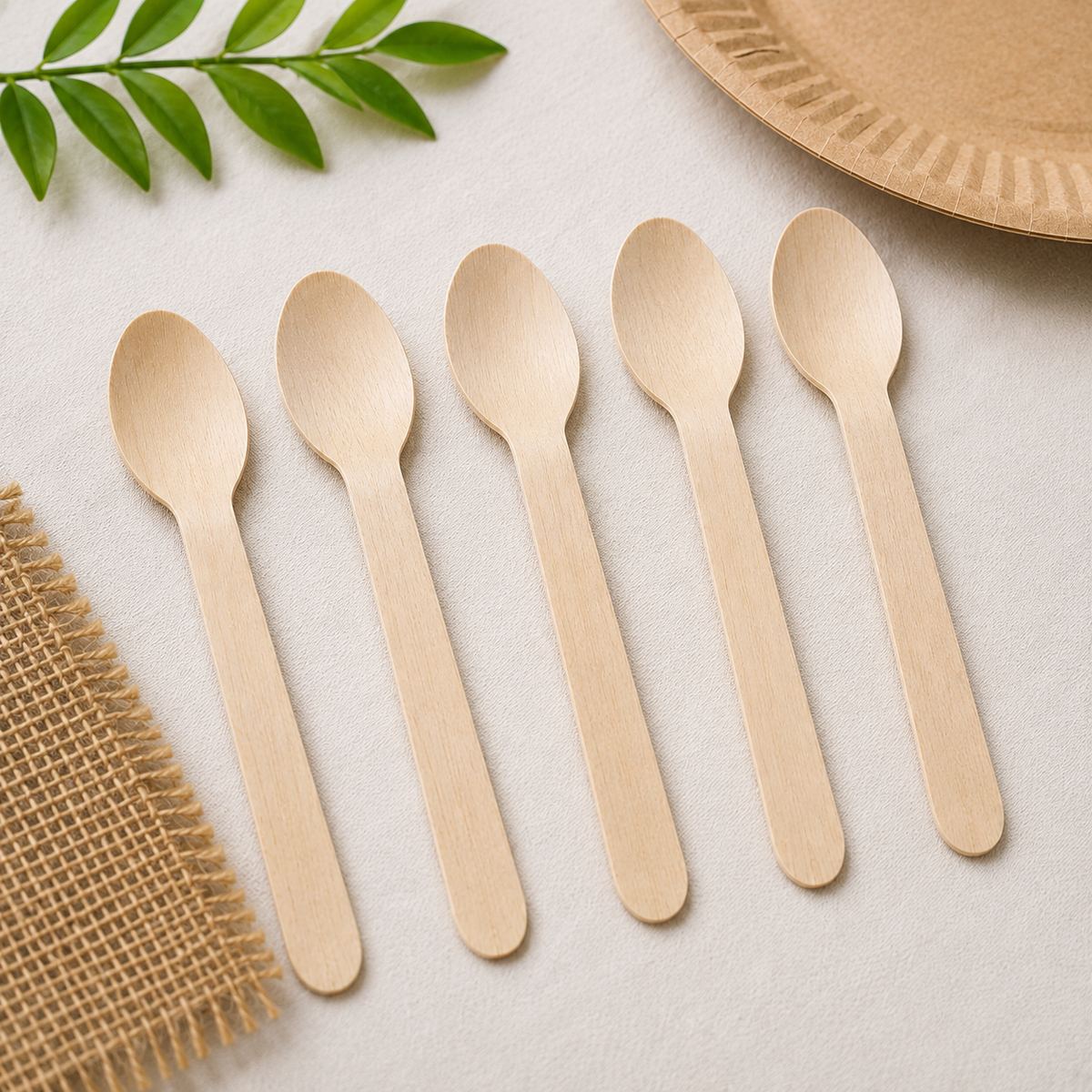 Wooden Disposable Spoon – (Pack of 5)