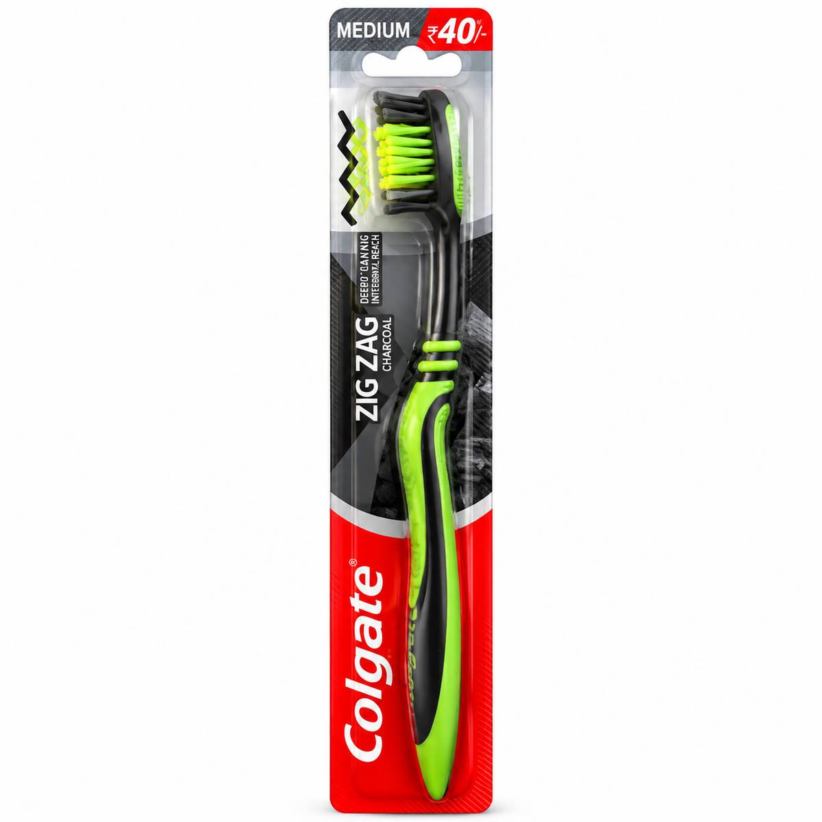 Colgate Zig Zag Charcoal Toothbrush – Medium