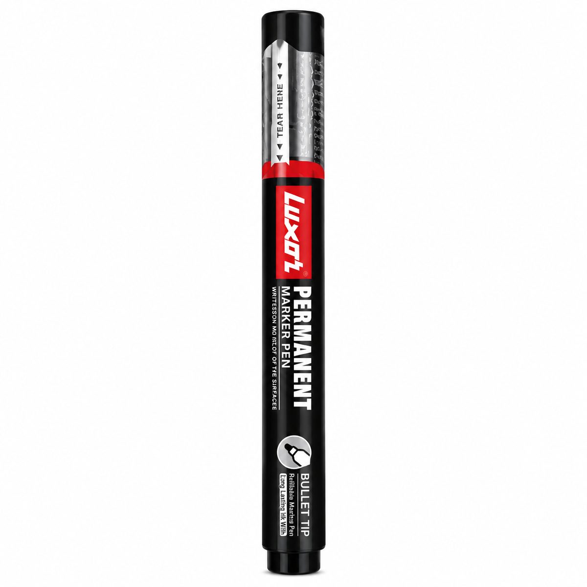 Luxor Permanent Marker Pen – Black, Bullet Tip