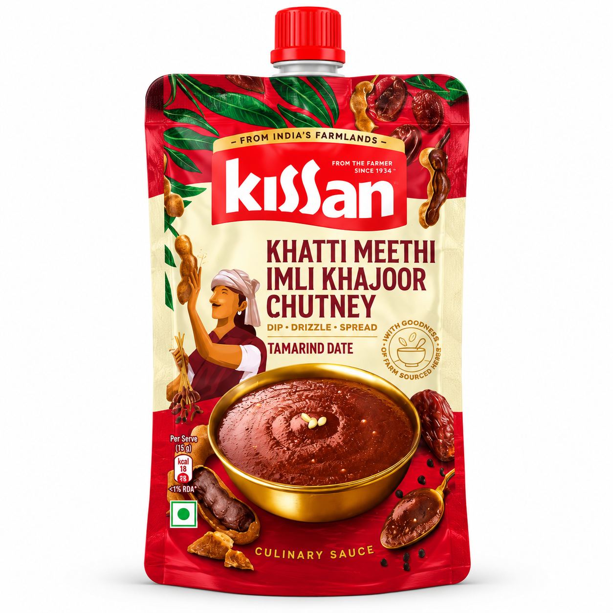 Kissan Khatti Meethi Imli Khajoor Chutney